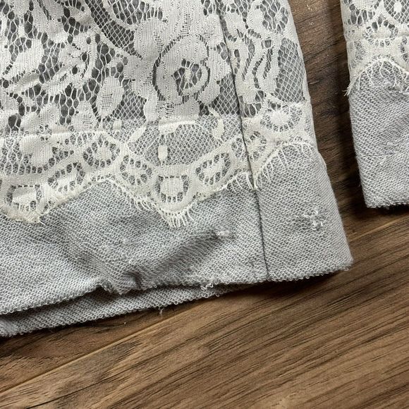 SOFT SURROUNDINGS Jacket Woman’s Small White Gray Lace Zip Up Ygritte - Picture 10 of 14